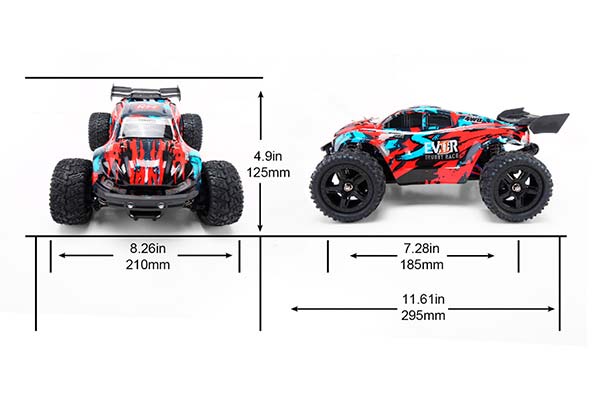 Remo Hobby Sevor V2 1661 Truggy 4WD 1/16 RTR радіокерована машинка (Red)