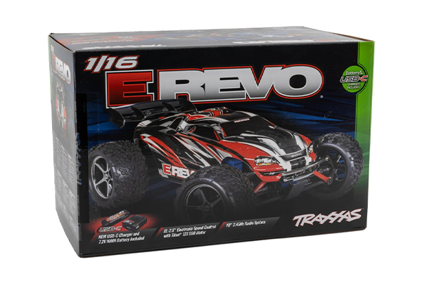 Traxxas E-Revo 1/16 4WD RTR Truck Battery & USB-C Charger (71054-8 Blue) Машинка на пульті