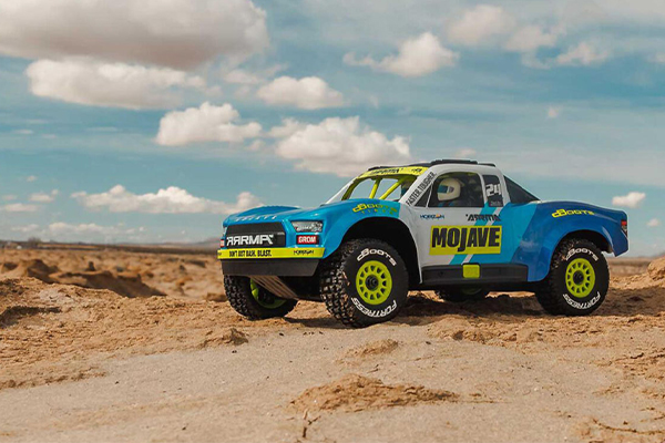 Arrma Mojave Grom MEGA 4WD 380 Brushed 1/16 Electric Desert Truck RTR (2104T2 Blue/White) радіокерована машинка