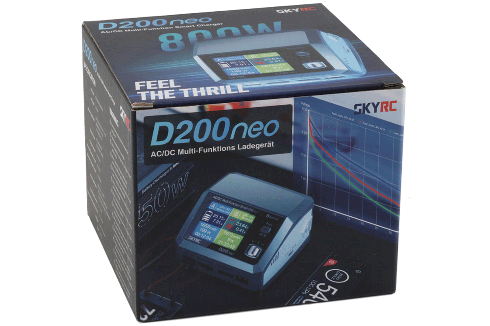 Подвійний зарядний пристрій SkyRC D200 NEO (6S/20A/AC-200W/DC-800W)