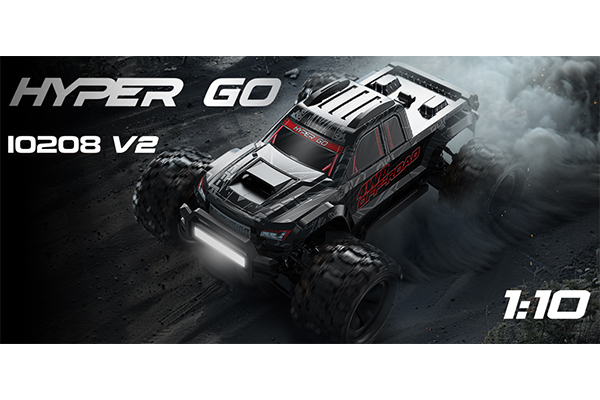 MJX Hyper Go 10208 V2 Brushless 4WD RTR 1:10 Monster Truck (White) Машинка на пульті керування