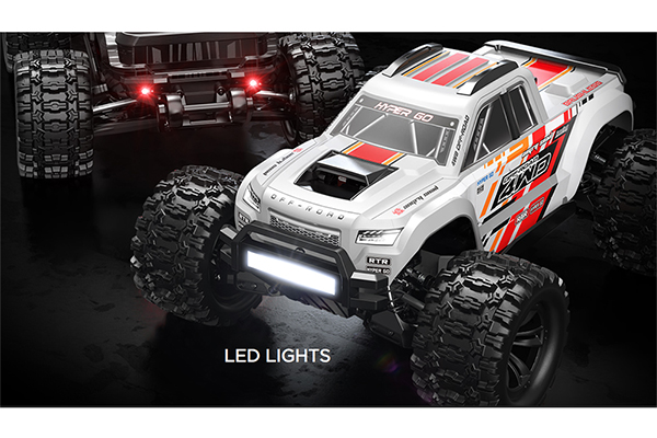 MJX Hyper Go 10208 V2 Brushless 4WD RTR 1:10 Monster Truck (White) Машинка на пульті керування