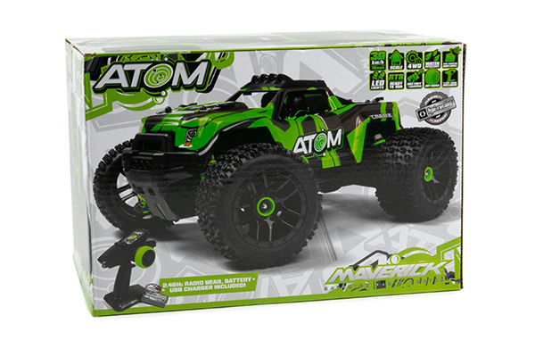 Maverick Atom AT1 Monster Truck 1/18 RTR 4WD радіокерована машинка (green)