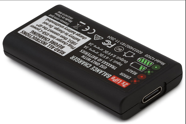 Traxxas Mini Maxx – Зарядний пристрій USB-C 2S Lipo з роз’ємом iD, 2920