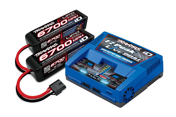 Комплект Traxxas 2997 EZ-Peak Live 4S Dual 6700mAh зарядний пристрій з акумуляторами