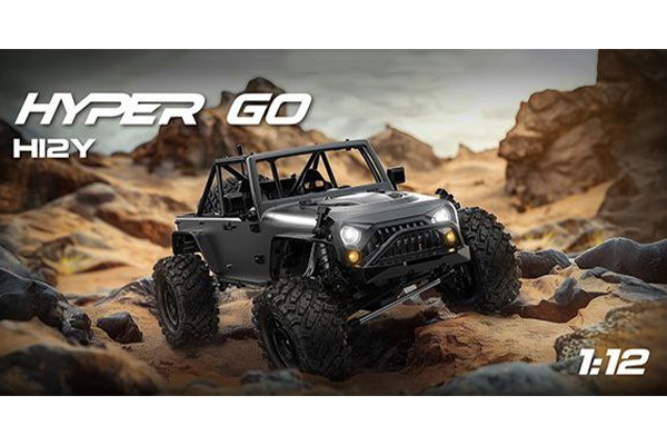 MJX Hyper Go H12Y Brushless 4WD RTR 1:12 RC Crawler (Black) Машинка на пульті керування