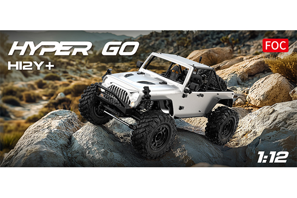 MJX Hyper Go H12Y+ Brushless 4WD RTR 1:12 RC Crawler (Silver) Машинка на пульті керування