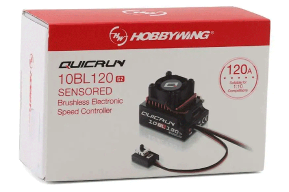 Безколекторний регулятор швидкості HOBBYWING QUICRUN WP-10BL120 G2 SENSORED Brushless ESC 120A