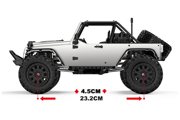 MJX Hyper Go H12Y+ Brushless 4WD RTR 1:12 RC Crawler (Silver) Машинка на пульті керування