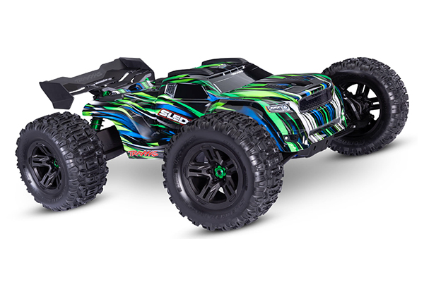 Traxxas Sledge Belted 6S RTR 4WD Brushless TSM 1/8 Monster Truck (95096-4 Green) машинка на пульті керуванні