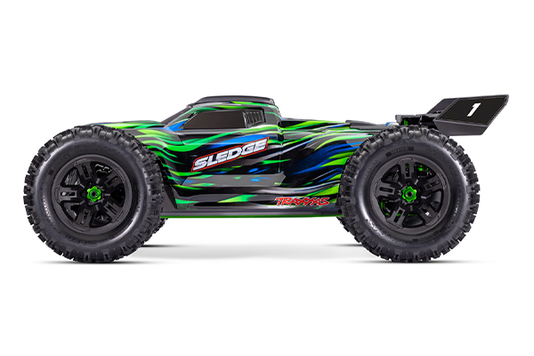Traxxas Sledge Belted 6S RTR 4WD Brushless TSM 1/8 Monster Truck (95096-4 Green) машинка на пульті керуванні