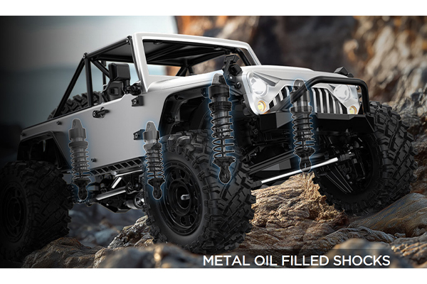 MJX Hyper Go H12Y+ Brushless 4WD RTR 1:12 RC Crawler (Silver) Машинка на пульті керування