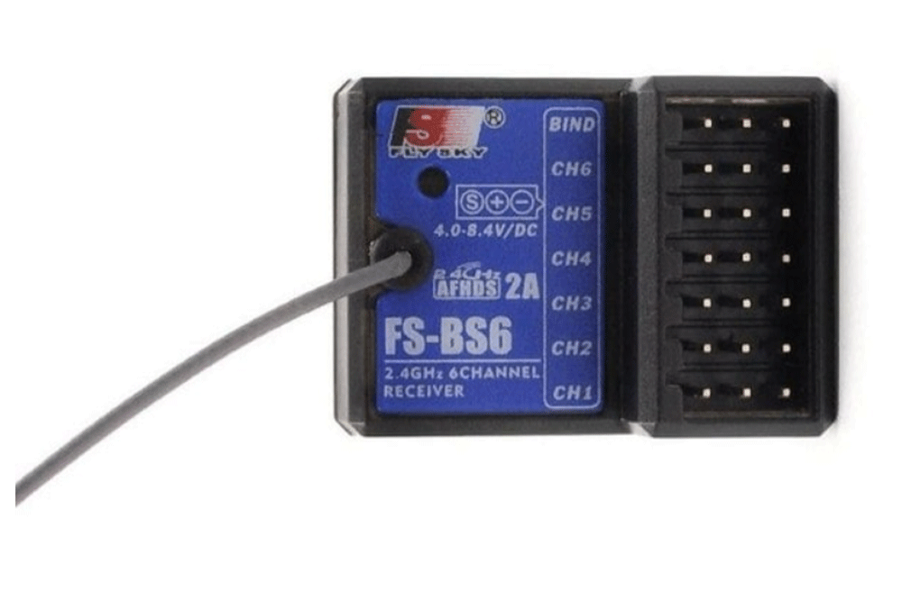Приймач 6-канальний FlySky FS-BS6 AFHDS 2A з гіроскопом