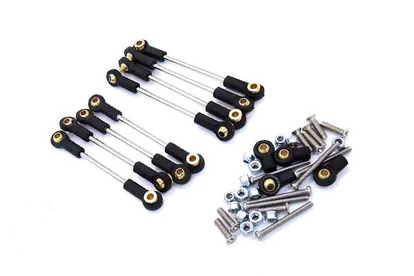 Тяги регульовані металеві з пластиковими накінечниками для радіокерованих машинок WPL