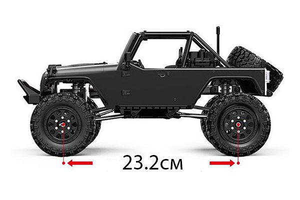 MJX Hyper Go H12Y Brushless 4WD RTR 1:12 RC Crawler (Black) Машинка на пульті керування