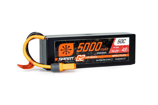 Акумулятор Spektrum LiPo 4S 14.8V 5000mAh 50C Smart G2 w/IC5 Connector (SPMX54S50H5)