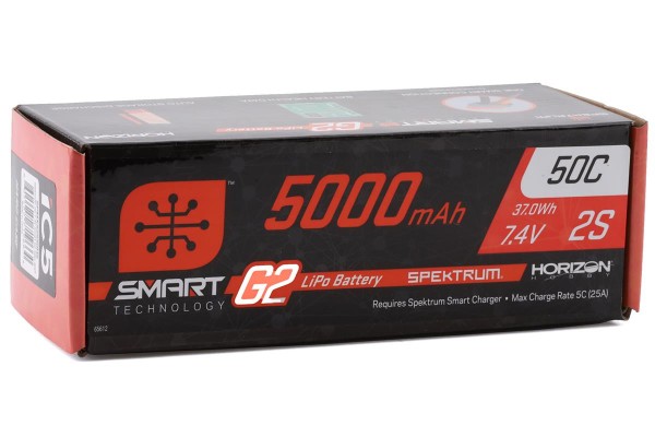 Акумулятор Spektrum RC 2S Smart LiPo 50C Hard Case Battery Pack (7.4V/5000mAh) w/IC5 Connector (SPMX52S50H5)