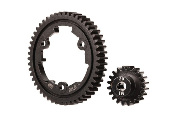 Traxxas Steel Wide-Face Mod 1.0 Spur & Pinion Gear (50/20T) для радіокерованої моделі