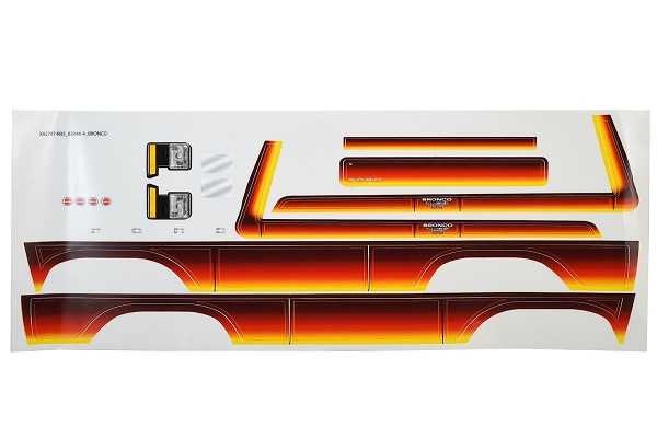 Traxxas TRX-4 Ford Bronco Decal Sheet (Sunset) (8078) для радіокерованої машинки