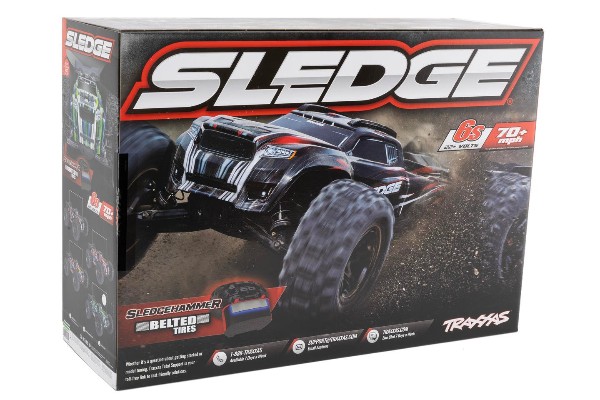 Traxxas Sledge Belted 6S RTR 4WD Brushless TSM 1/8 Monster Truck (95096-4 Red) машинка на радіокеруванні