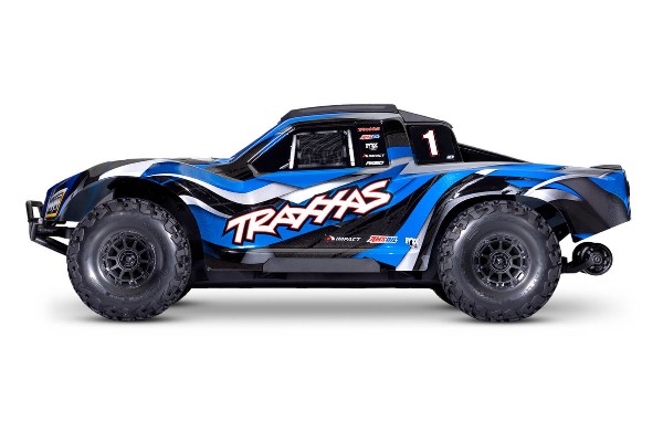 Traxxas Maxx Slash 6S Brushless Short Course Truck 1/10 RTR 4WD (102076-4 Blue) радіокерована машинка на пульті