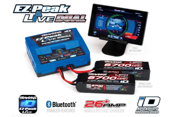 Зарядний пристрій Traxxas EZ-Peak Live Multi-Chemistry з Auto iD (4S/26A/200W), 2973