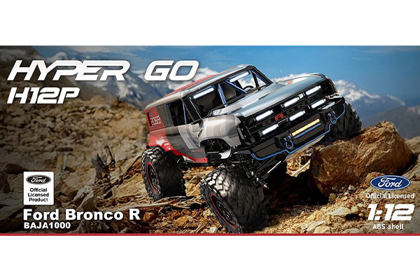 MJX Hyper Go H12P Ford Bronco BAJA 1000 Brushless RTR 4WD 1:12 (Red) Машинка на радіокеруванні