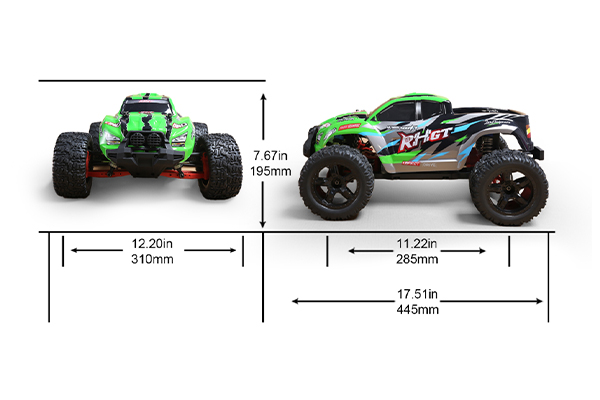 Remo Hobby GT 1036 MMax RH1036 Monster Truck 1/10 RTR 4WD (Green) Машинка на пульті керування