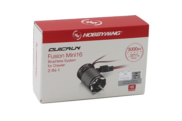 Hobbywing Quicrun Mini16 Fusion 370 2-в-1 Brushless ESC + Motor 3000KV для RC-краулерів