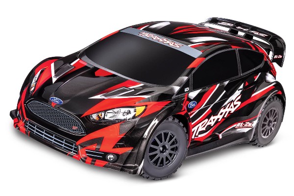 Traxxas Ford Fiesta 4×4 BL-2S Brushless 1/10 RTR AWD Rally Car (74154-4 Red) машинка на радіокеруванні
