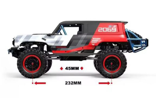 MJX Hyper Go H12P Ford Bronco BAJA 1000 Brushless RTR 4WD 1:12 (Red) Машинка на радіокеруванні