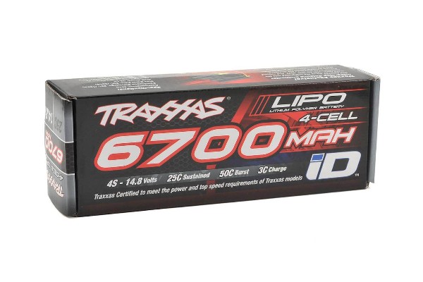 Traxxas X-Maxx – Літій-полімерний акумулятор 4S Power Cell 25C з роз’ємом iD (14.8V/6700mAh), 2890X