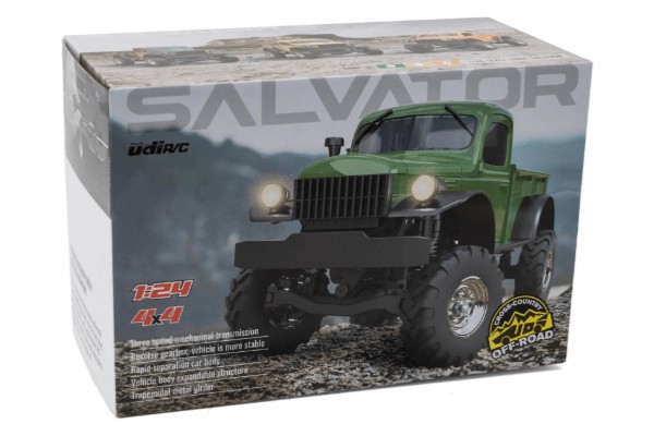 UDI RC UCX24 1/24 Scale 4WD RTR Micro Rock Crawler w/Salvator Hardbody (UDIUCX2401 Green) радіокерована машинка