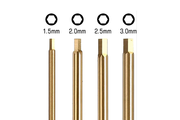 Набір шестигранних викруток для RC моделей з титановим покриттям, 1.5 / 2.0 / 2.5 / 3.0 мм (4 шт)