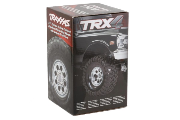 Traxxas 8183X Комплект шин TRX-4 Canyon Trail 1.9 w/8-hole Mag Wheels (Chrome)