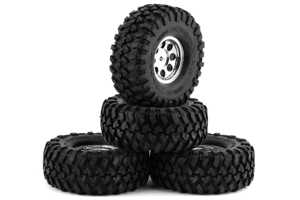 Traxxas 8183X Комплект шин TRX-4 Canyon Trail 1.9 w/8-hole Mag Wheels (Chrome)