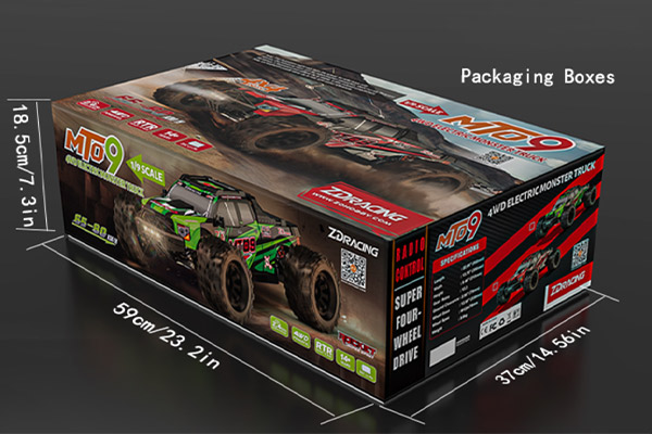 ZD Racing MT-09 4WD 1/9 RTR Brushless Monster Truck Green радіокерована машинка