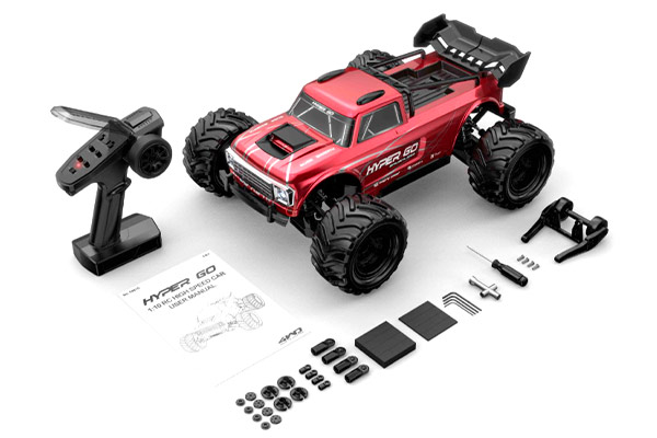 MJX 10210 Hyper Go Brushless Monster Truck 1:10 4WD + Акумулятор 11.1в (DC Red) радіокерована машинка