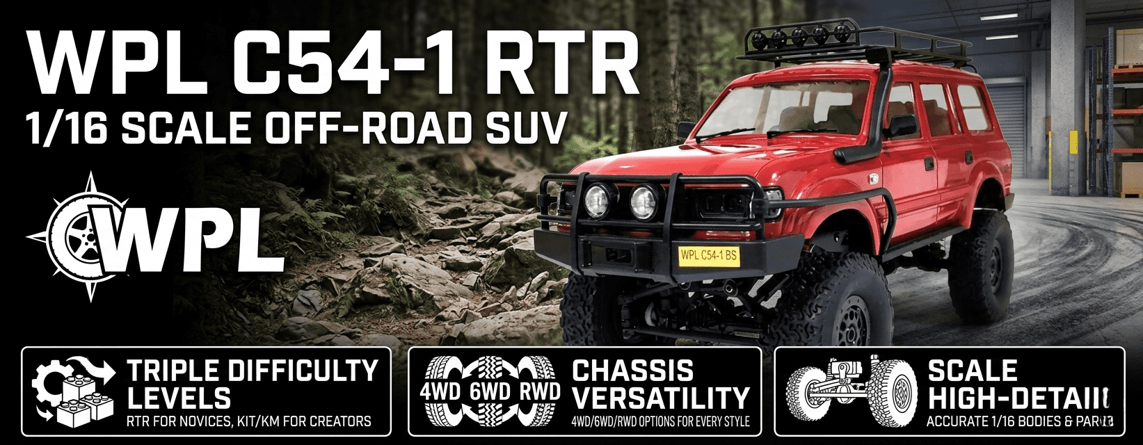 Радіокеровані машинки та запчастини WPL