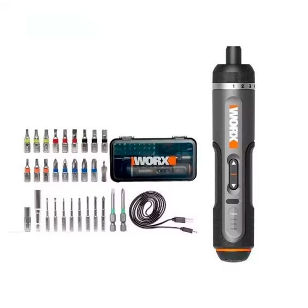 Акумуляторна прецизійна електровикрутка Worx WX242 (3.6V) з набором біт S2 та кейсом