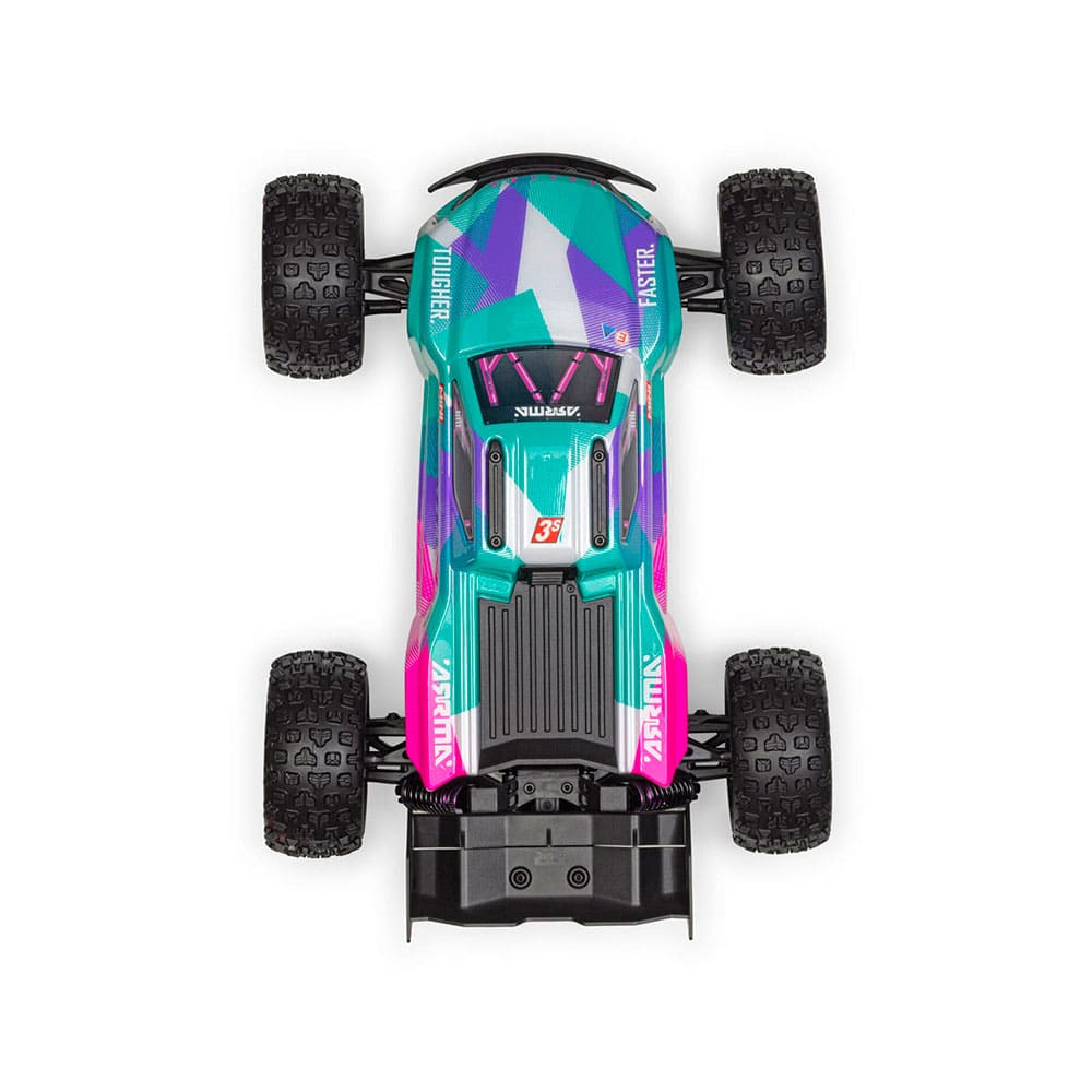 Arrma Mini Kraton 3S BLX 4X4 1/16 RTR Brushless Monster Truck (Teal/Pink ARA2508ST2) Радіокерована машинка