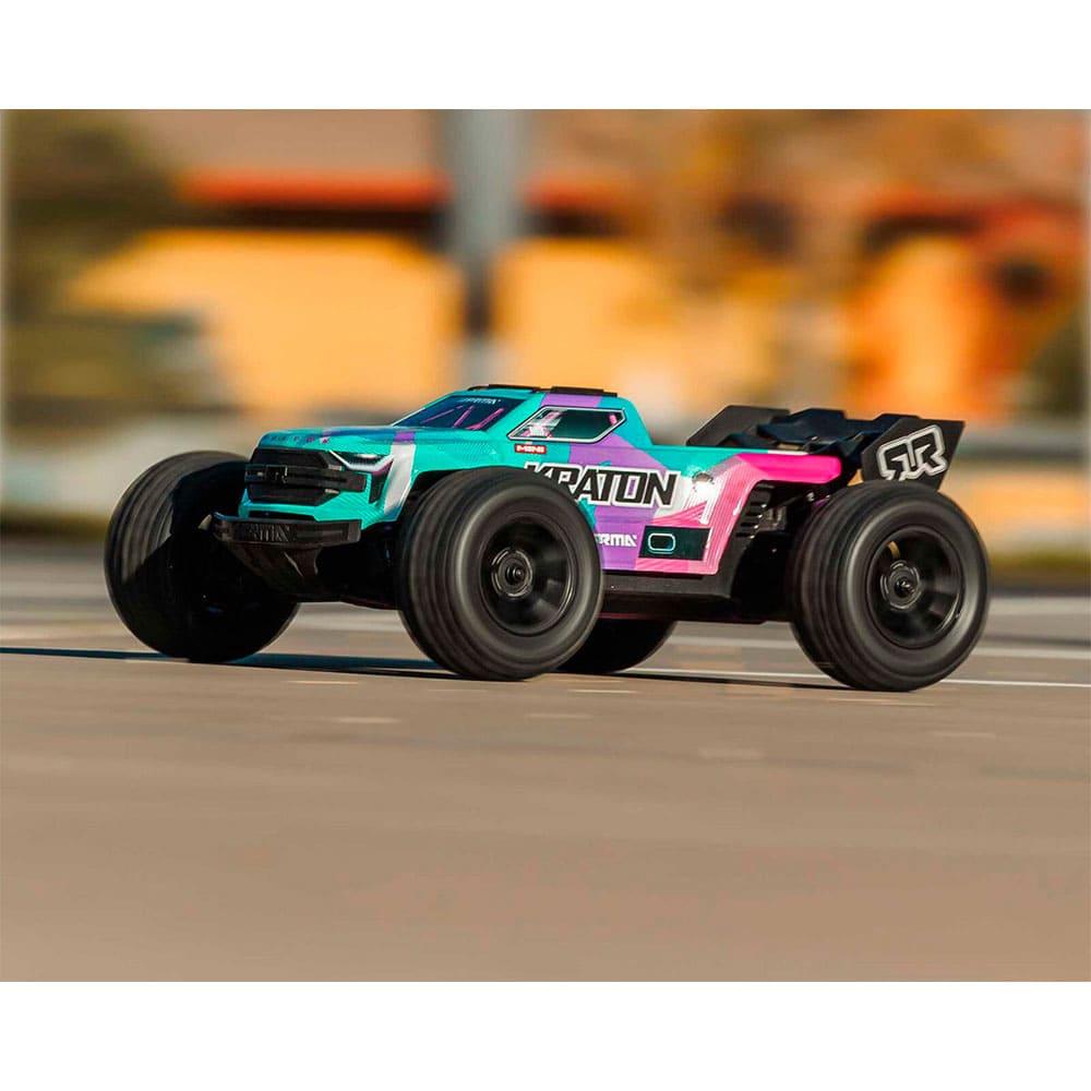 Arrma Mini Kraton 3S BLX 4X4 1/16 RTR Brushless Monster Truck (Teal/Pink ARA2508ST2) Радіокерована машинка