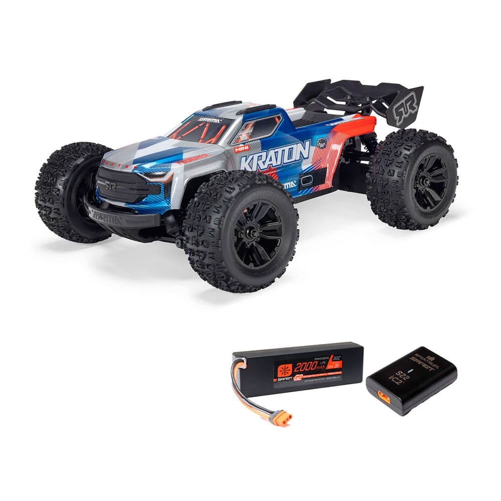 Arrma Mini Kraton 3S BLX 4X4 1/16 RTR Brushless Monster Truck (Red/Blue ARA2508ST1) Радіокерована машинка