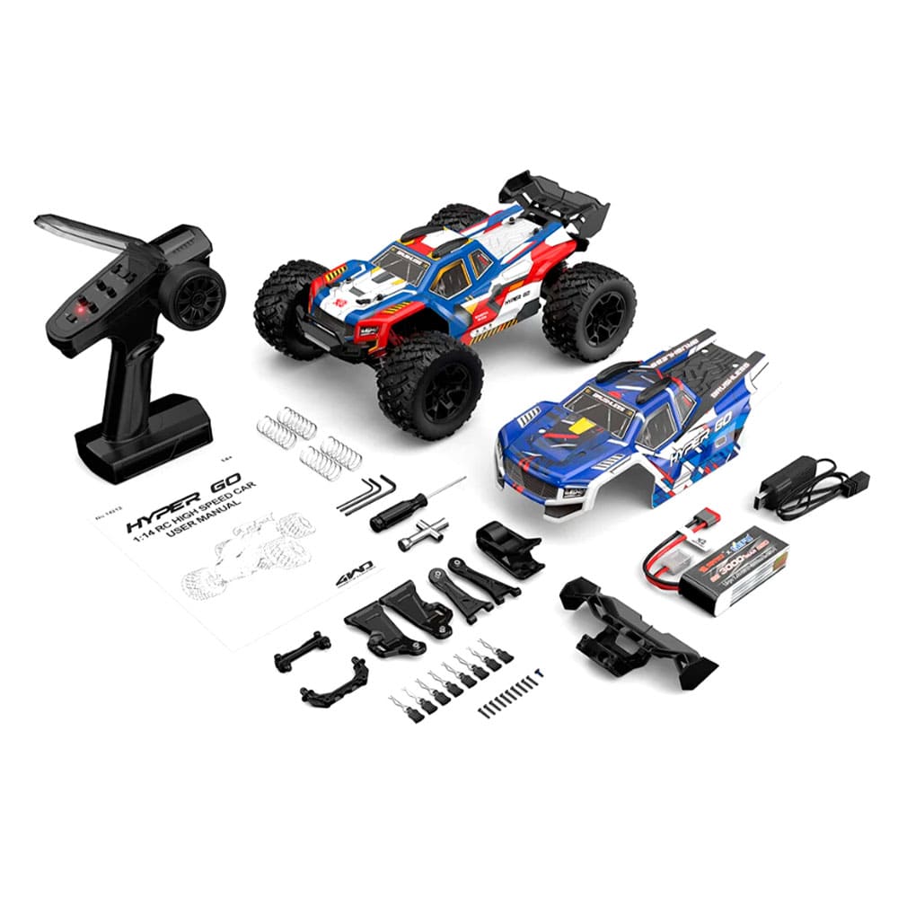 MJX 14212 Hyper Go 1/14 Brushless Monster Truggy 4WD — Радіокерована машинка (60 км/год)